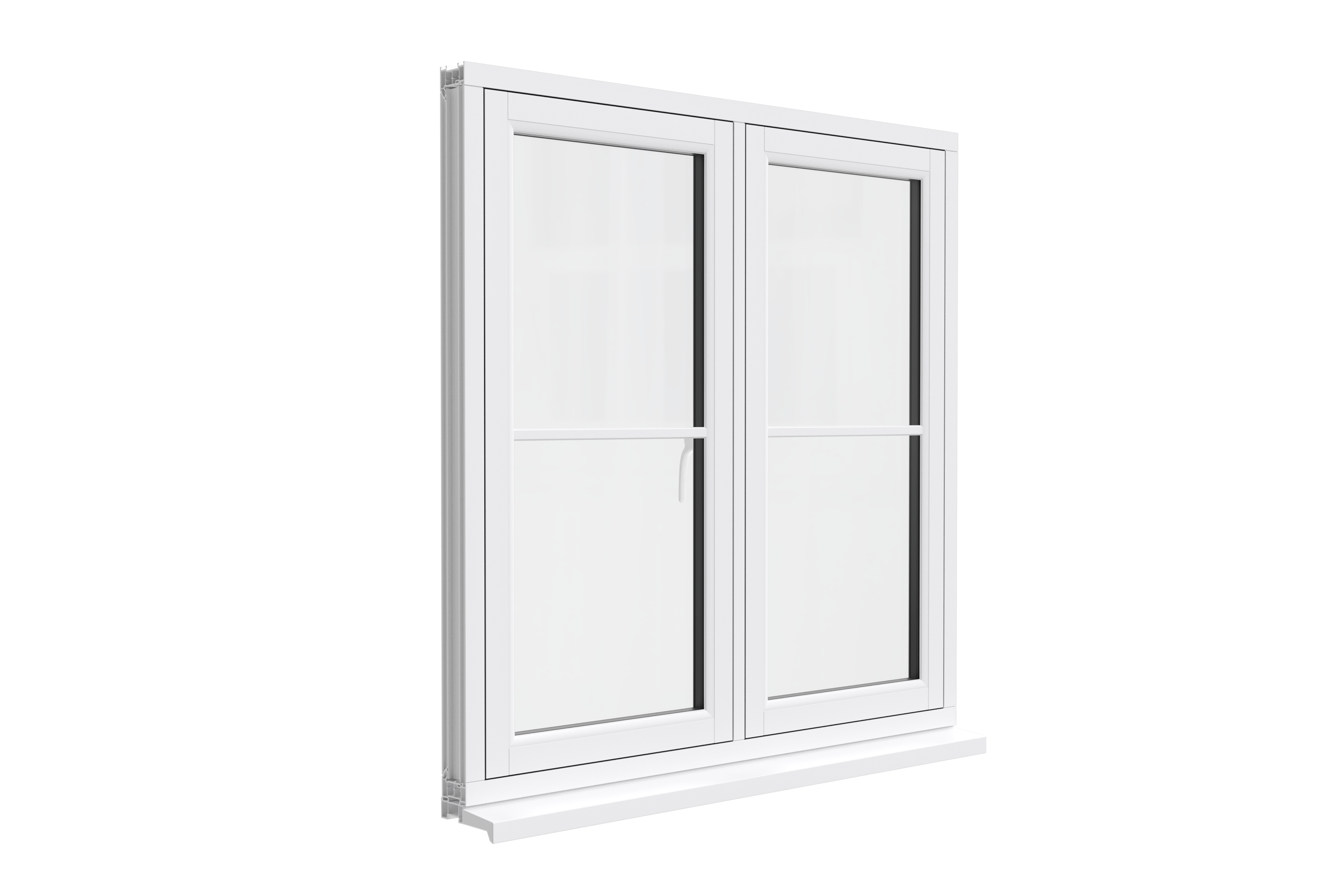 70mm Original Flush Sash Catalogue White Exterior